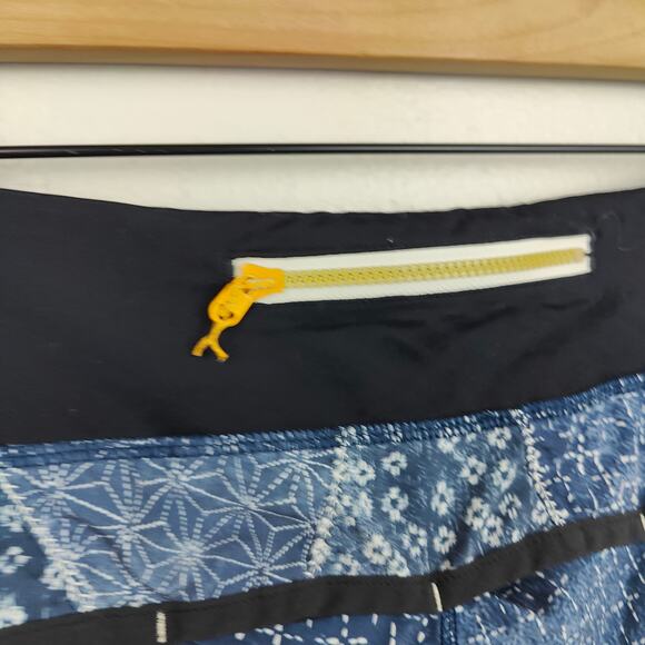 Lululemon Speed Shorts Womens 8 Blue Sashiko Inkwell Lined Running Swift - Picture 5 of 8